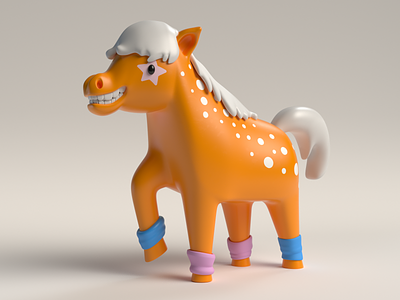 Edmund The Appaloosa Horse 3d c4d cinema 4d design horse illustration toy