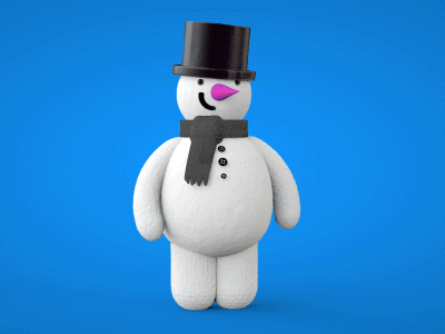 Mr Snowman blue christmas hat snow snowman top hat