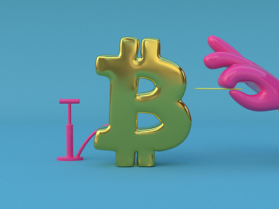Bitcoin bitcoin bitcoinblue burst c4d cinema 4d design illustration toy whale