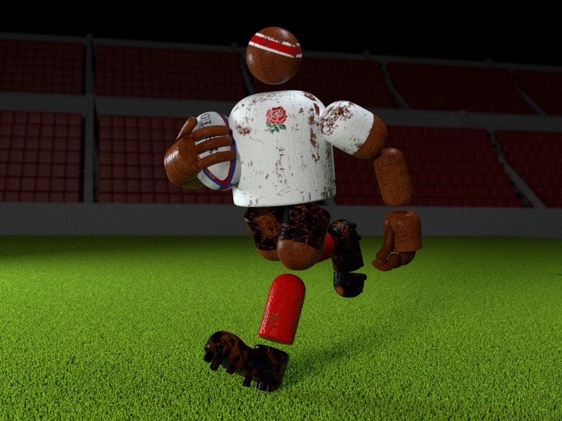 Rugby Run 3d c4d design illustration rugby rugby world cup
