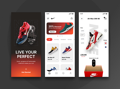 Sneaker app concept dailyui design illustration ui userinterface ux