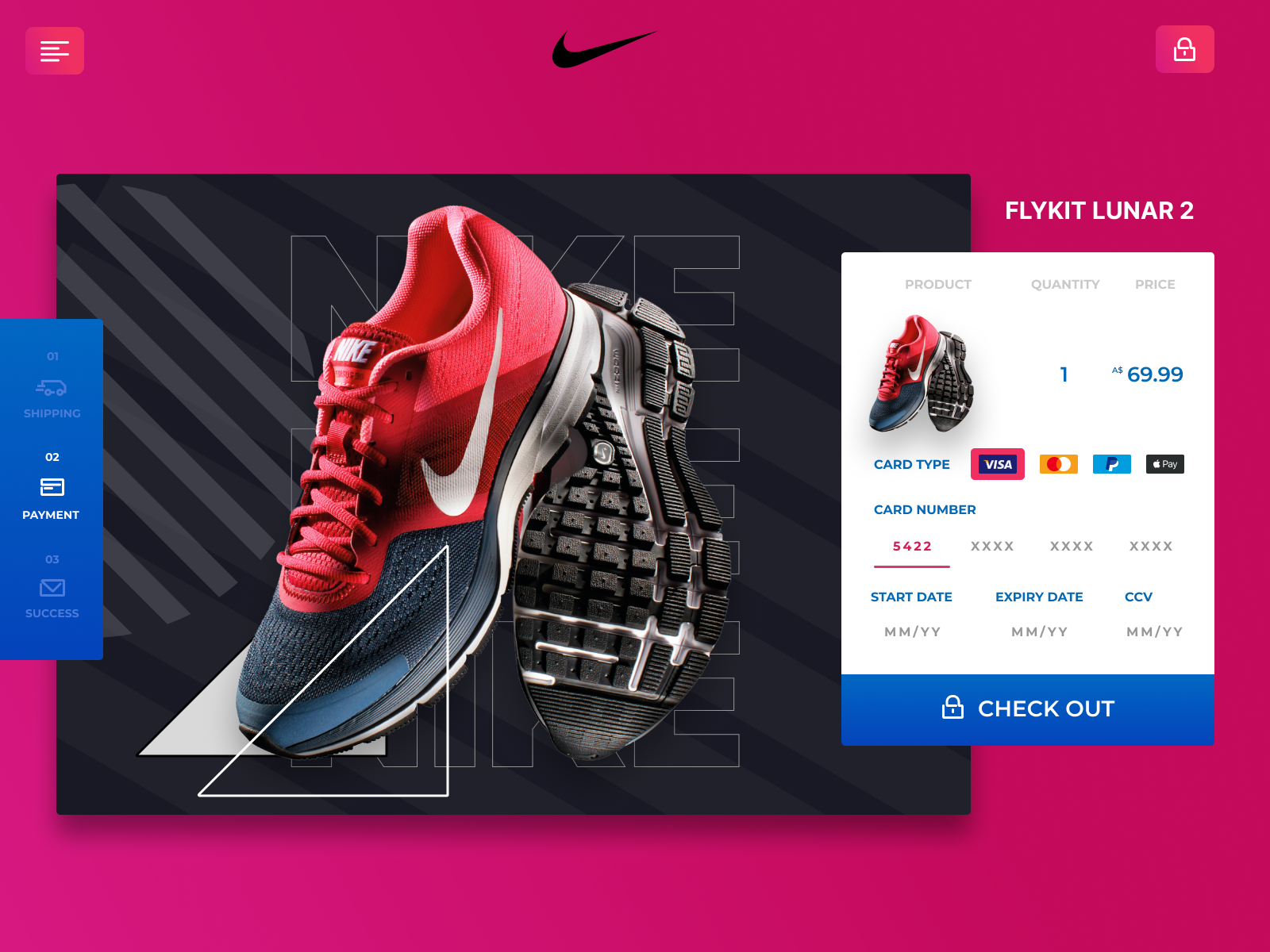 DAILY UI - CHECK OUT by Avi Bisram on Dribbble