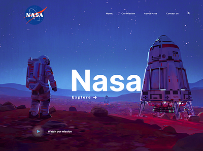 NASA Landing Page Concept dailyui design ui userinterface ux