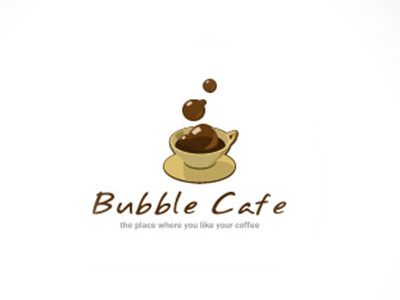 Bubble Cafe design logo