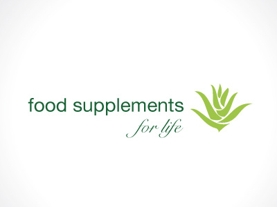 Food Suplement For Life bio design green logo