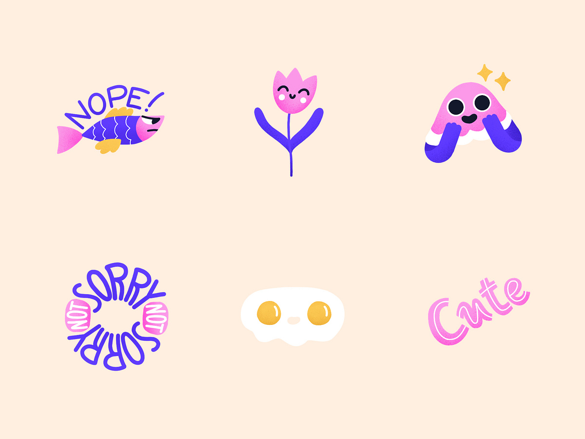 WEIRDOS | Stickerpack for Snapchat by Radostina Georgieva on Dribbble