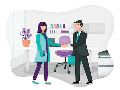 Marketing tool for Healthcare | Website illustration character doctors doctors office healthcare illustration illustrator man marketing medical texture woman