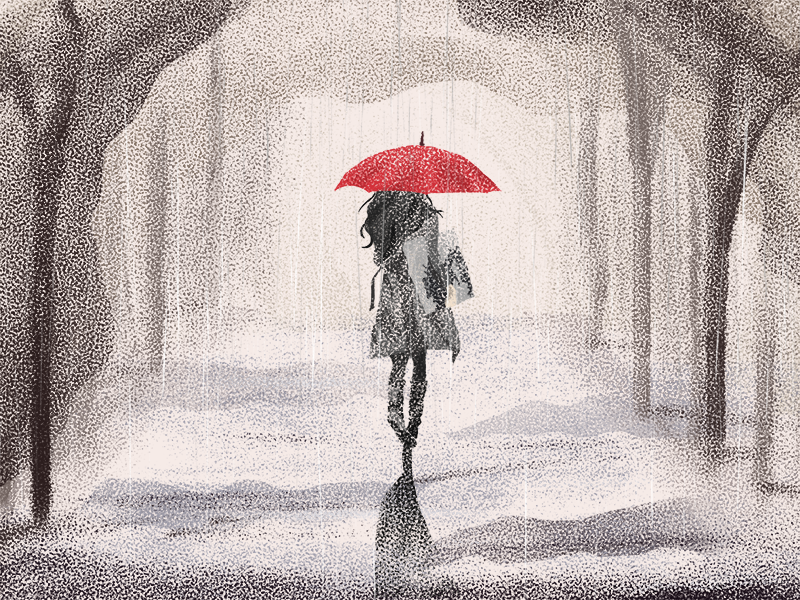 40+ Drawing Of A Girl Standing In The Rain Stock Illustrations,  Royalty-Free Vector Graphics & Clip Art - iStock