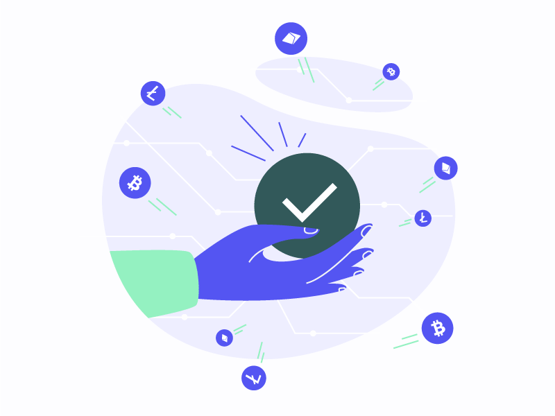 Success Screen Illustrations for a Cryptocurrency App