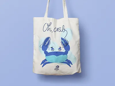 THE TOTE 2018 | Surfrider Foundation Sofia crab illustration ocean totebag