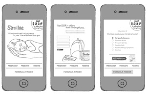 Similac Mobile Web - Sketches branding marketing mobile web design