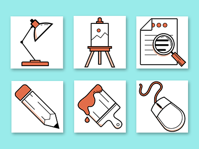 Design-Themed Icons icons illustration vector
