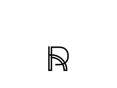 R minimal branding design graphic design illustration logo trendy typography unique vector