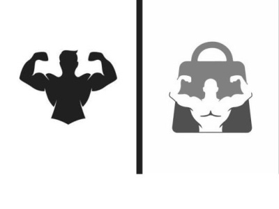 Gym shop branding logo trendy typography