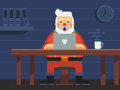 Flat Santa by KaRa Sotskaya on Dribbble