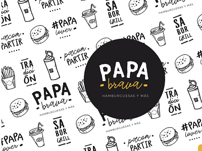 PAPA BRAVA brand design icon logo logo design logotype