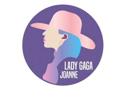 LADY GAGA Joanne circular cyan design gradient gradient icon hat illustration illustrator joanne lady gaga pastel pink purple singer singers song vector