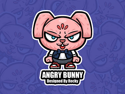 Angry bunny illustration