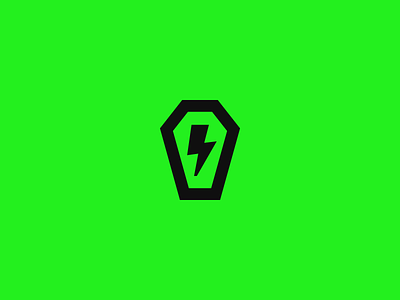 002. Deadbolt Design Studio bolt branding coffin dead deadbolt icon lightning logo mark vector