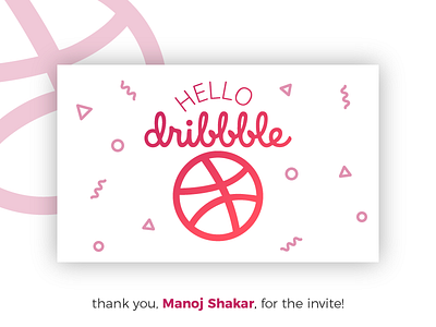 Hey There Dribbble! debut first shot gradient icon invite