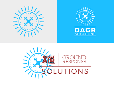 Direct Air Ground Response Solution Treatment air aviation brand direct drone icon logo mark passport solutions stamp