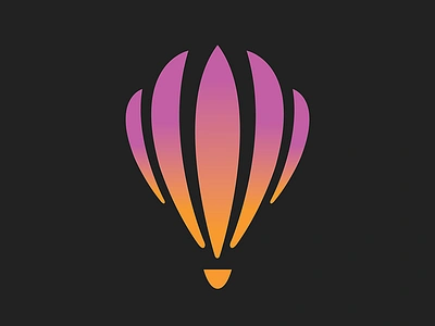 Hot Air Balloon! dailylogochallenge day2 gradient hotairballoon simplistic sunset