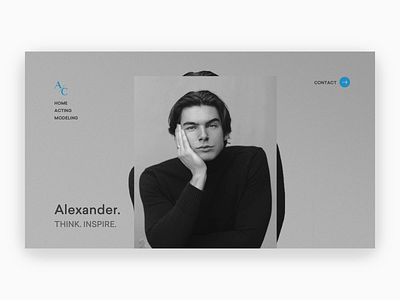 Alexander #2 bnw design grayscale minimalist portfolio design ui ux web design