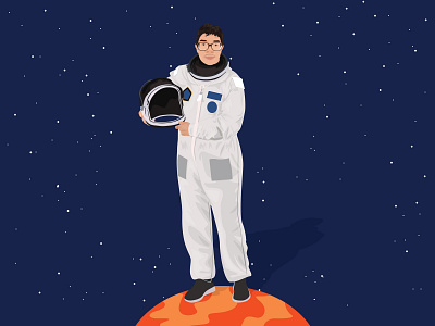 Character illustration fashion design - Astronaut astronaut character fashion full body illustration job symbol model