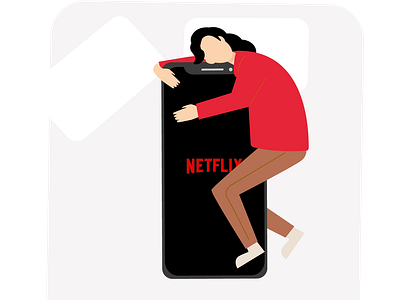 I love Netflix app branding charachter character art character design design flat icon illustration illustrator logo minimal netflix simple ui ux ux designer vector web website
