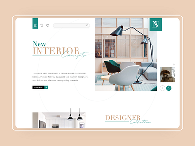 Furniture - Web Mockup brand clean color dashboard design elements experience furniture interface minimal ui user ux web webdesign
