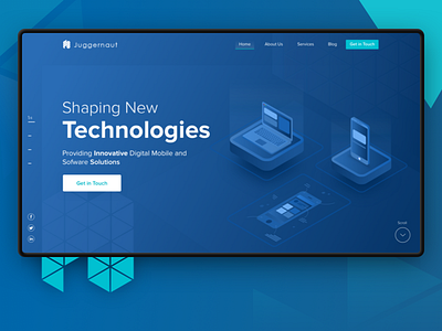 Juggernaut - Hero Banner design hero banner illustration landing page ui ux