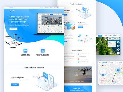 Drone Delivery Software Solutions design drone landing page sketchapp ui ux ux ui visual design web ui