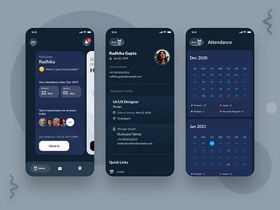 HRMS App Concept app ui design hr hrms sketchapp ui ux ui visual design