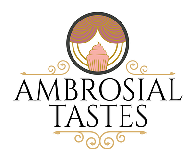 Ambrosial Tastes branding design graphic design illustration logo typography