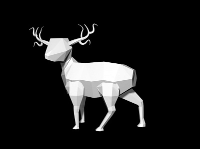 LOW POLY DEER 3d 3d art cinema4d lowpoly lowpoly3d lowpolyart lowpolygon polygon