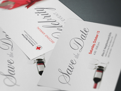 American Red Cross Save-the-Date Cards american red cross cards event fundraiser gala save the date