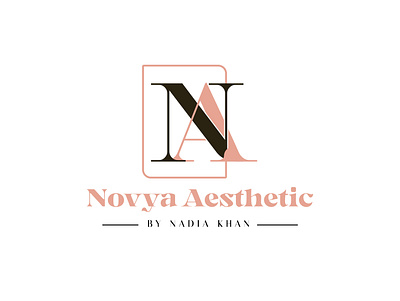 Minimal Logo Design for Novya Aesthetic "NA" Letter Logo branding design graphic design icon illustration logo minimal vector