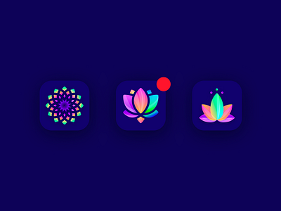 DAILY UI 005 - APP ICON app design app icon app icon design branding branding and identity daily ui dailyui design graphic graphicdesign icon illustration lotus meditation meditation app multicolor ui ui design vector vector art