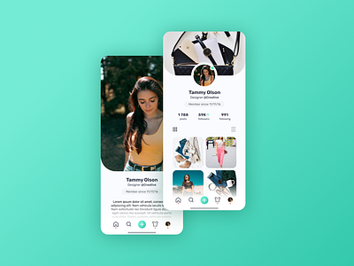 DAILY UI 006 - USER PROFILE app app design daily ui dailyui design fashion app graphic graphic design iphone x profile profile card profile design profile page ui ui design ui ux user interface user profil user profile ux