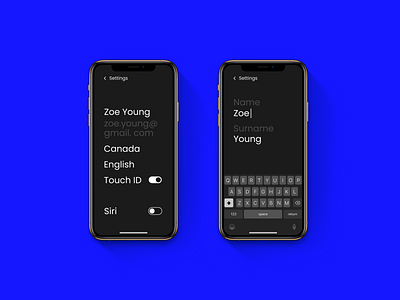 DAILY UI 007 - SETTINGS app app design classic classy clear clear design daily ui dailyui dark mode design dribbble infos profile settings settings page settings ui simple ui ui design ux