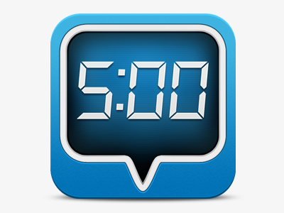 Clock App app blue clock icon icons ios ipad iphone time