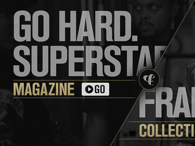 GoHard. SuperStar. black design gold interface magazine typography ui website website design