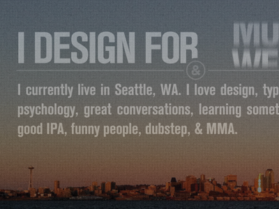 Personal Website Redesign typography ui website website design