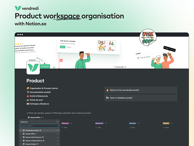 Product organisation with Notion
