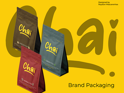 Chai | Logo & Brand Packaging advertising branddesign branding brandpackaging design drinkpackaging graphic design illustration illustrator logo logodesign marketing packaging packagingdesign photoshop pouchpackaging research socialmedia tea visitingcards