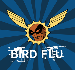 Bird Flu Energy Drink illustration mockup packaging vector