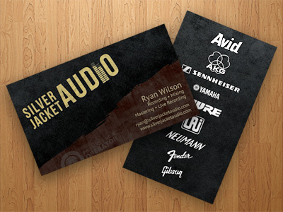 Silverjacket Audio - Business Card business card music texture