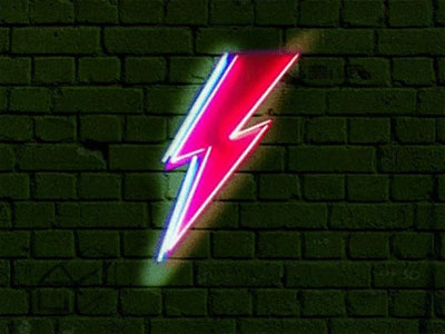 Neon Bolt bowie david david bowie diego la diabla light lightning bolt neon neon light neon sign sign