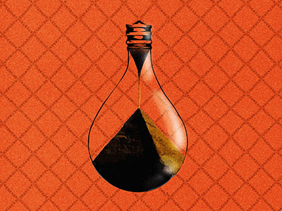 Running out of Ideas bulb diego la diabla drawing glasshour idea ideas illustration light lightbulb orange pattern time