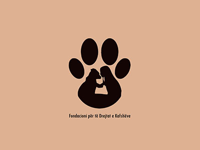 Animal Rights Foundation design dog illustration logo name paw tag